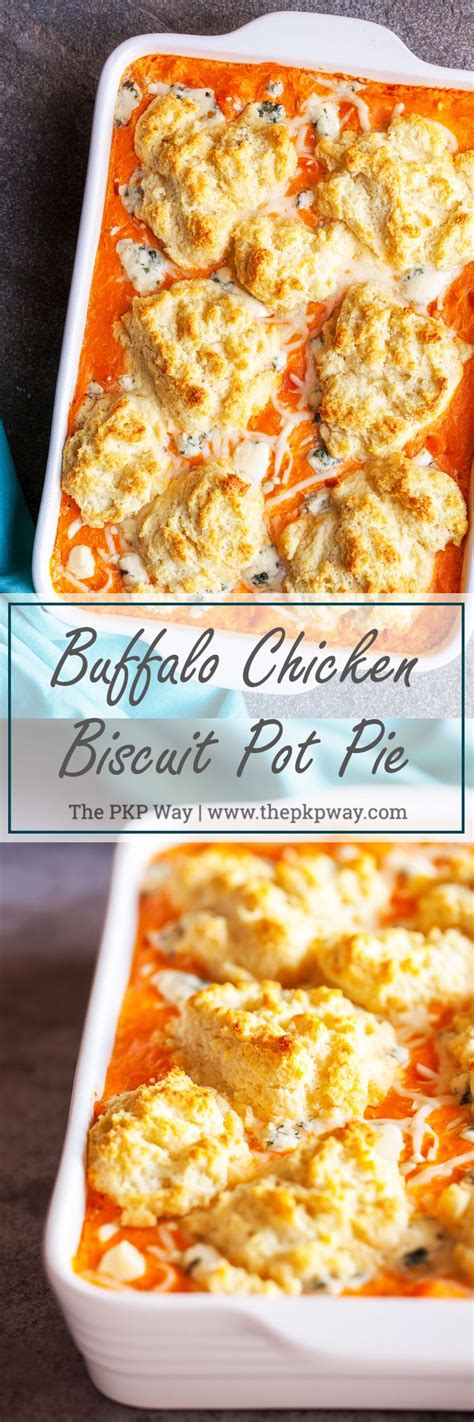Stir in flour, then add broth, cream, garlic powder, salt and pepper. Buffalo Chicken Biscuit Pot Pie | Recipe | Biscuit pot pie ...