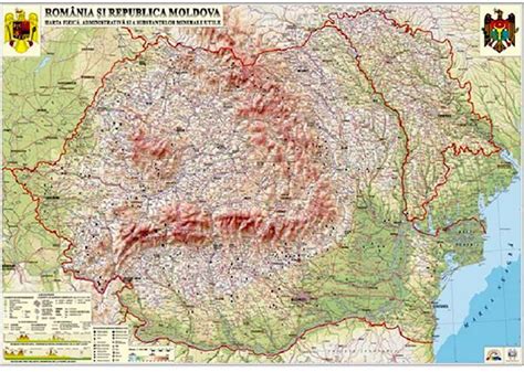 Pentru regiunea geografică din românia, vedeți moldova occidentală. Romania si Republica Moldova. Harta fizica, administrativa ...