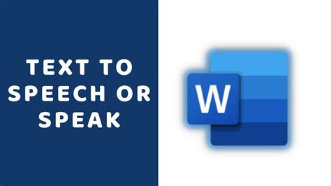 Enable Text To Speech Or Speak In Microsoft Word Youtube