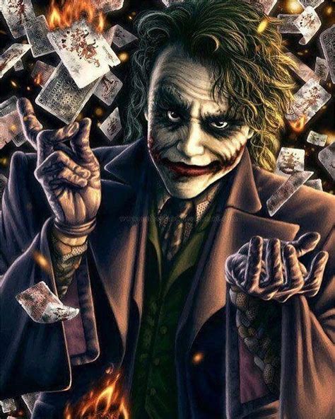 The Joker Is Holding His Hand Up In Front Of Money Flying Out Of His Jacket