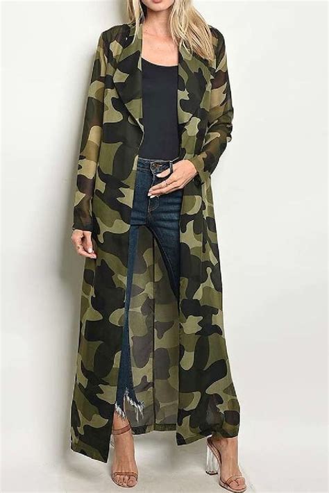 My daughter is happy with it but order a size up as the top is small. Women's Long Camouflage Cardigan Duster Kimono Robe in ...