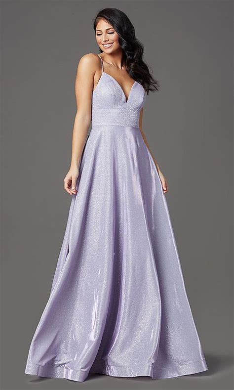 V Neck Glitter Long Prom Dress With Pockets Prom Dresses With Pockets