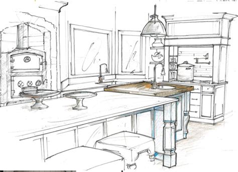 Kitchen Sketch Laura Yeager Smith Home And Design