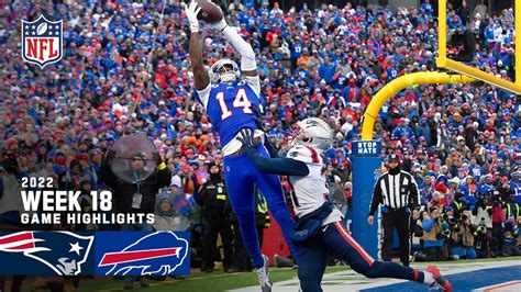 New England Patriots Vs Buffalo Bills 2022 Week 18 Game Highlights