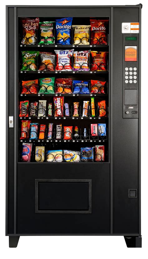 Products are stocked into individual compartments on 9 rotating shelves. Consider the Vending Machine - DO NOT ERASE. - Medium