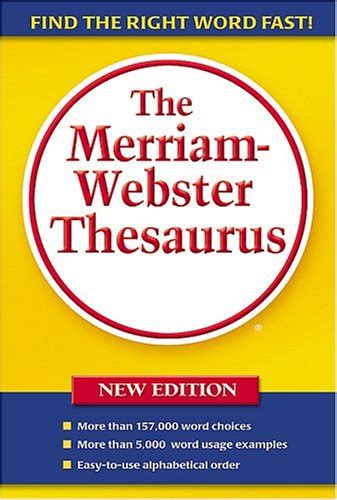 The Merriam Webster Thesaurus Harvard Book Store