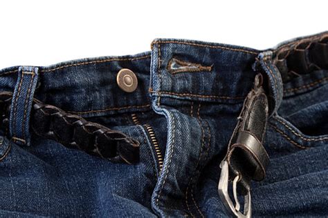 50 Closeup Of Unzipped And Unbuttoned Blue Jeans Stock Photos