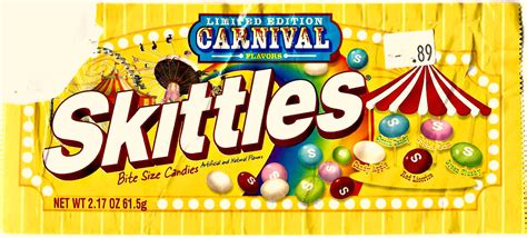Skittles Limited Edition Carnival Flavors Wrapper 2007 A Photo On