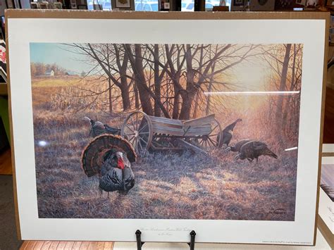 planter rendezvous eastern wild turkeys artist jim kasper signed by artist ap 6 95 paper size