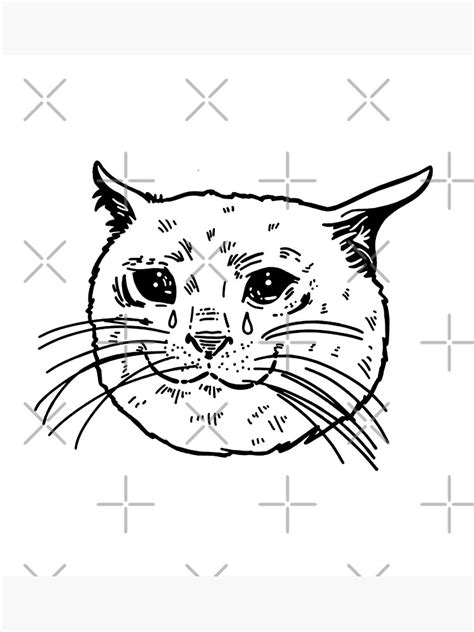 Sad Cat Meme Poster For Sale By Funkeymonkey9 Redbubble