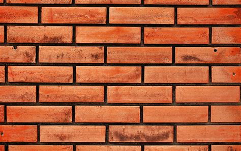 1920x1080px 1080p Free Download Orange Brickwall Identical Bricks