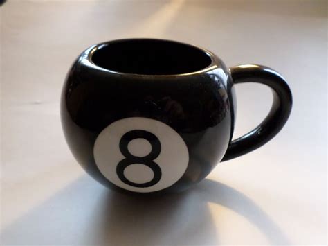 White naomi tapered bistro mug (muk). Pool Coffee/Tea Mug Eight Ball Large Black and White ...