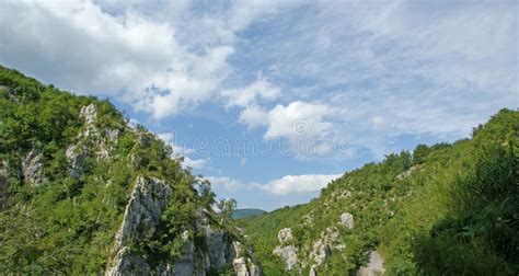 Mountain Landscape The Plitvice Lakes National Park In Croatia Stock