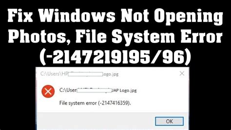 How To Fix File System Error On Windows