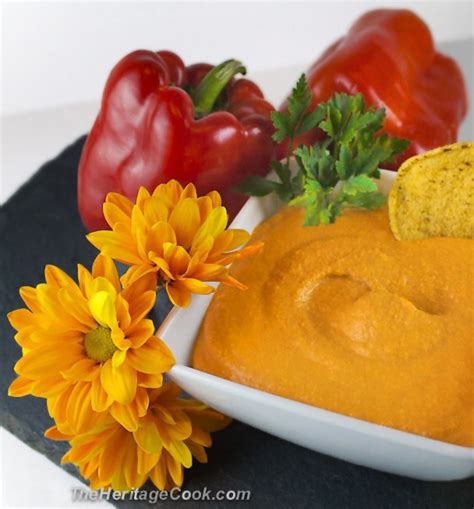 Roasted Red Pepper Hummus Gluten Free Recipe The Heritage Cook