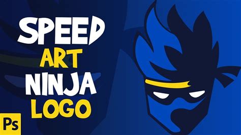Speedart Fortnite Ninja Logo Photoshop Ninja Mascot Logo
