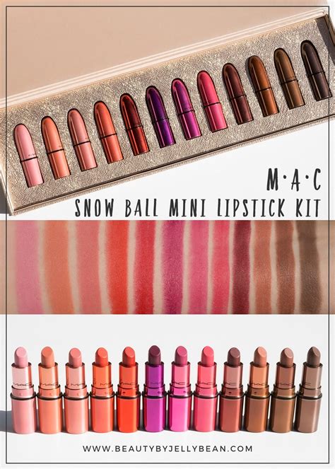 Mac Snow Ball Mini Lipstick Kit Mac Lipstick Swatch And Makeup