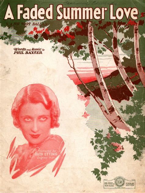 A Faded Summer Love Phil Baxter 1931 Sheet Music