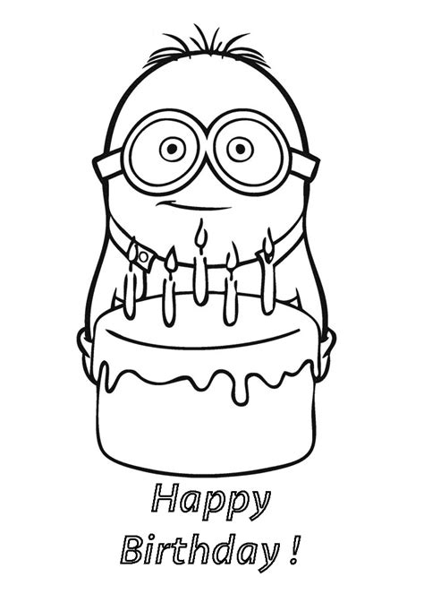 Birthday cakes can sometimes look tricky to make at home but we've got lots of easy birthday cake recipes and ideas for amateur bakers to make. Coloriage de Minions pour enfants - Coloriage Minions ...