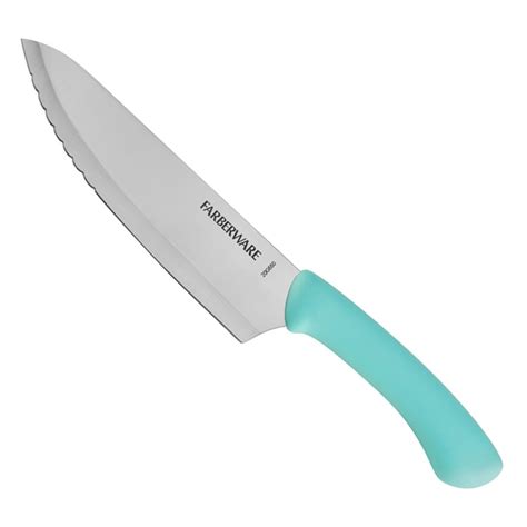 Farberware 6in Serrated Chef Knife Aqua At Home