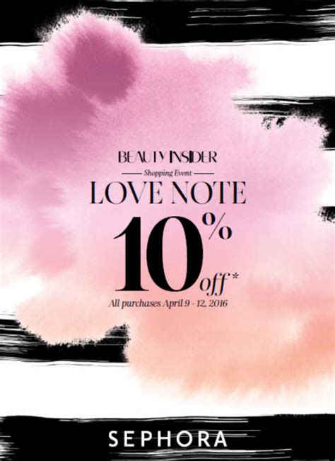 Sephora Love Note Shopping Event Beaut Beauty Insider Community