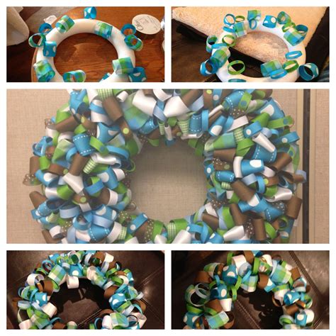 Easy To Make Ribbon Wreath Just Make A Loop With Ribbon And Overlap