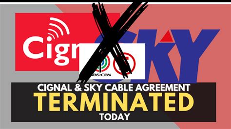 Official Statement Of Cignal Cable And Sky Cable Termination Of