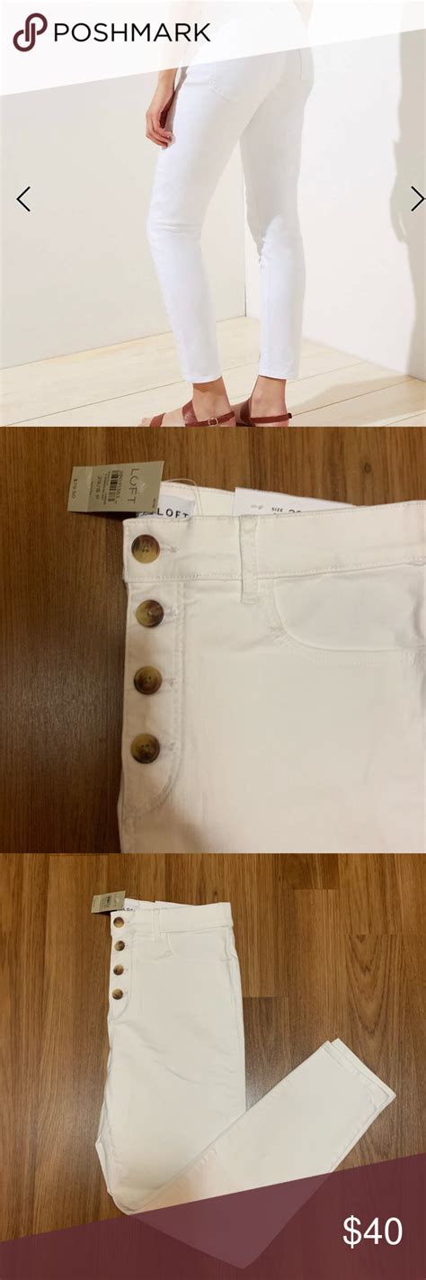 Petite White Jeans From Loft New With Tags White Loft High Waster Jeans