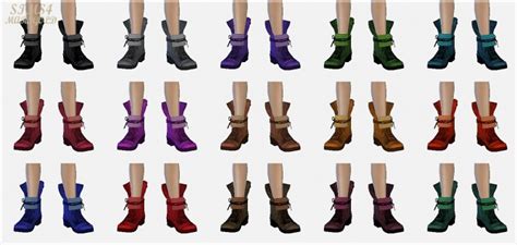 Male Up Collar Lace Up Ankle Boots At Marigold Sims 4 Updates