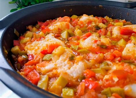 Bacalao con Pisto de verduras en Freidora de Aire [Receta paso a paso]