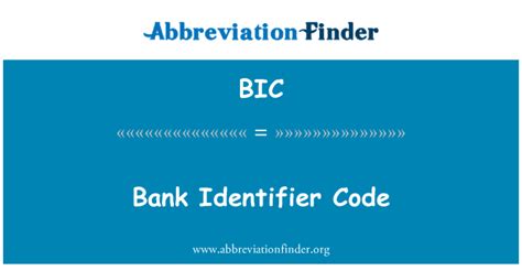 Bic stands for bank identifier code, and swift stands for the society for worldwide interbank financial telecommunications. definição de BIC: Código de identificação bancária - Bank ...