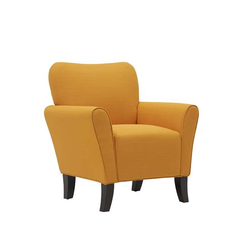 Homesvale Sugar City Arm Chair In Mustard Yellow Linen