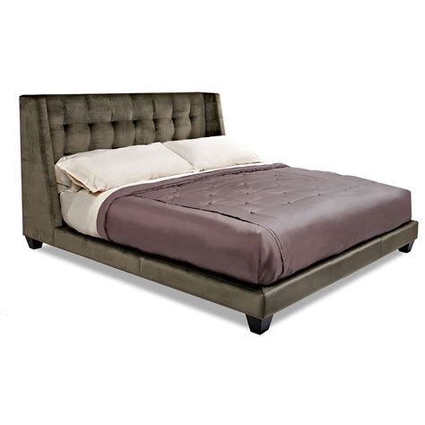 American Leather Shaw Mid Century Modern Queen Size Upholstered Shelter Bed Williams And Kay