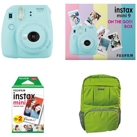 Buy Fujifilm Instax Mini 9 On The Go Instant Camera Kit Automatic Film