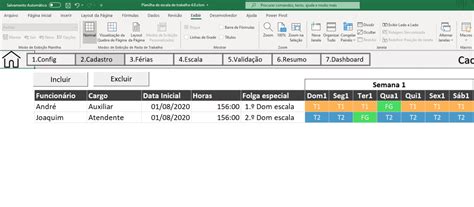 Planilha De Escala De Trabalho Excel Automática
