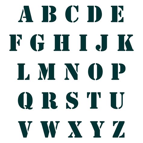10 Best Big Alphabet Stencils Printable Pdf For Free At Printablee
