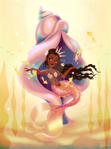 Queen conch shell crafts for kids. Mermaid in Conch Shell by DylanBonner on DeviantArt in ...