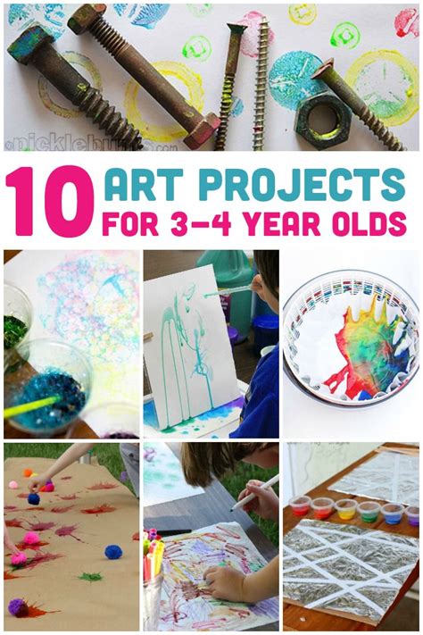 10 Awesome Art Projects For 3 4 Year Olds With Images Kids Art