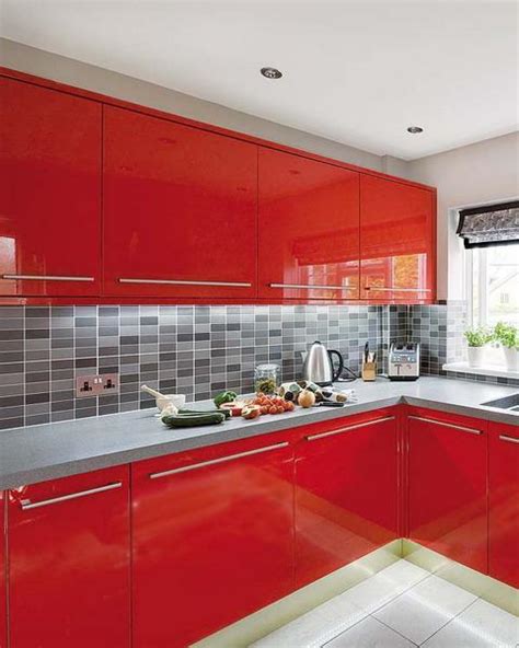 50 Plus 25 Contemporary Kitchen Design Ideas Red Kitchen Cabinets For