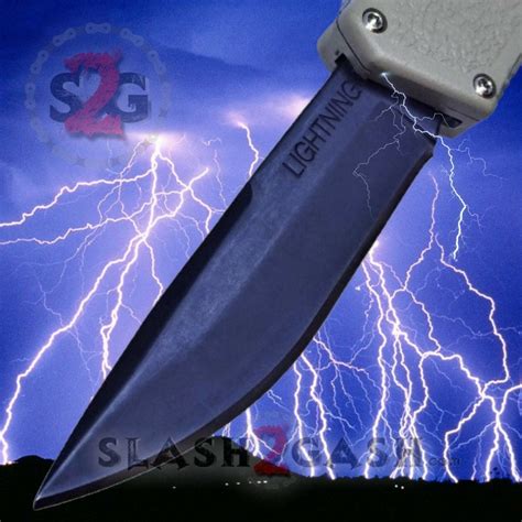 Lightning Otf Dual Action Tan Automatic Knife Tactical Plain Edge