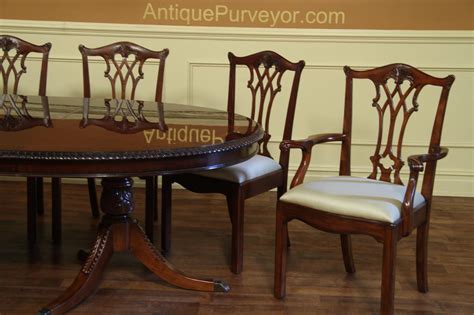 Eight drink holders and cheap slots for gaming pleasure. Oval Double Pedestal Dining Table American Made