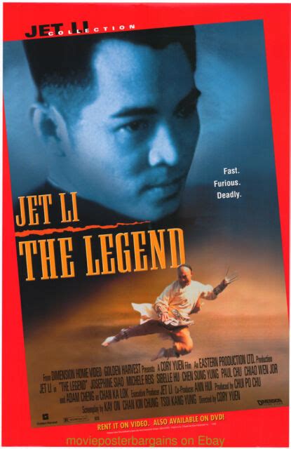Jet Li The Legend Aka Fong Sai Yuk Movie Poster 27x40 In One Sheet Ebay