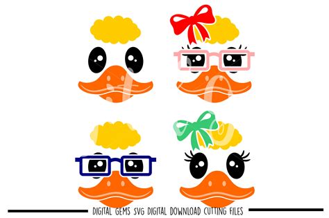 Duck Faces Svg Dxf Eps Png Files
