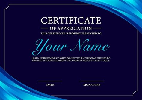 Premium Vector Elegant Certificate Of Appreciation Template