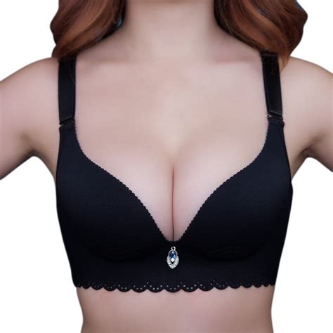 women push up seamless bra female half cup rimless bra 32 38 ultra thin breathable hollow sexy