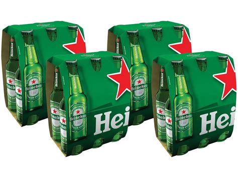 Cerveja Heineken Puro Malte Lager Premium Long Neck 24 Garrafas De