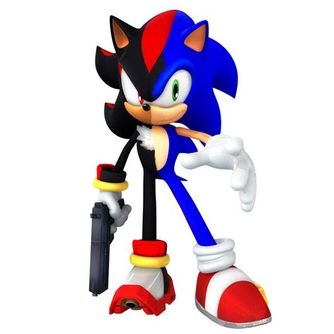 Sonic And Shadow Spilt Fusion Render By Nibroc Rock On Deviantart