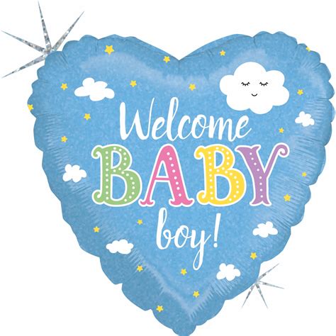 Karaloon Shop 1 Foil Balloon Welcome Baby Boy