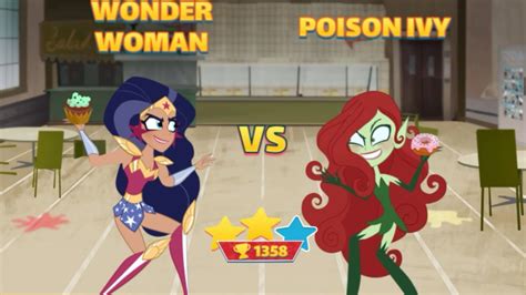 Wonder Woman Vs Poison Ivy Food Fight Game Player Super Hero Girls