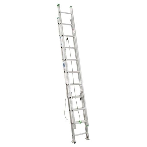Werner 20 Ft Aluminum Extension Ladder With 225 Lb Load Capacity Type